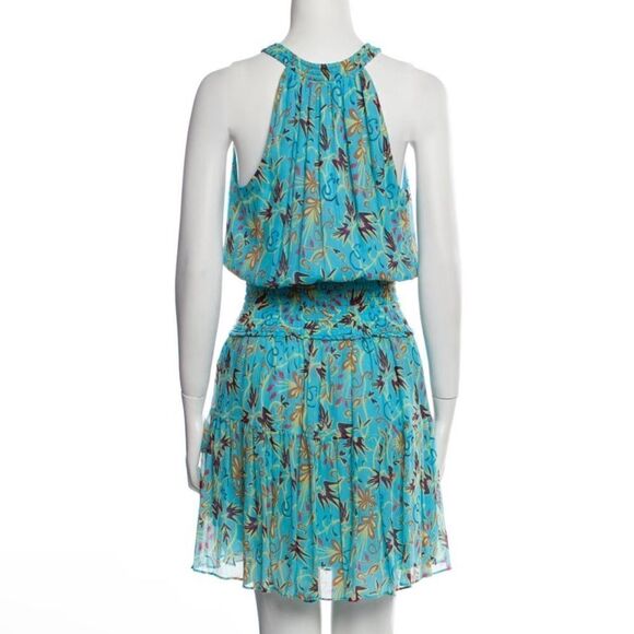 NWT New! A.L.C. 100% Silk Courtney Floral Dress in Blue Grotto Multi. Size 2. - Picture 9 of 13
